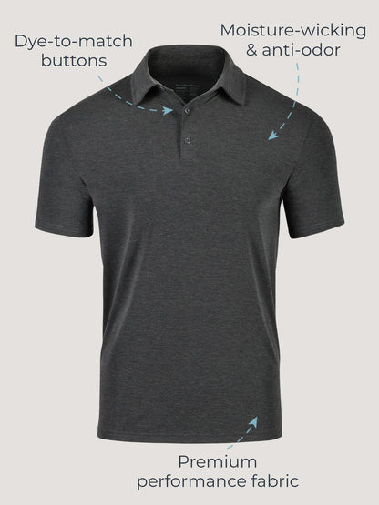 All Black Performance Cool Polo 3-Pack
